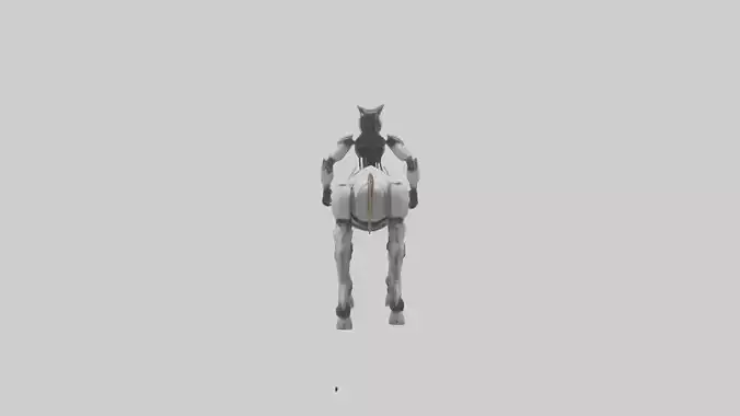 Robot version of a centaur model Low-poly 3D model