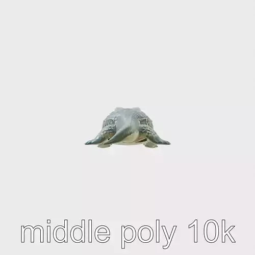 Realistic Crocodile 3D Model Sculpture