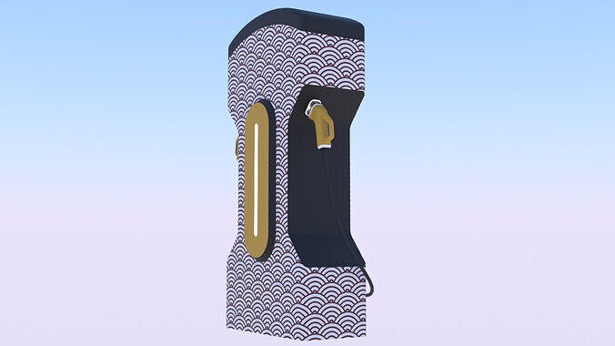 EV charger XIX PBR 3D model 3