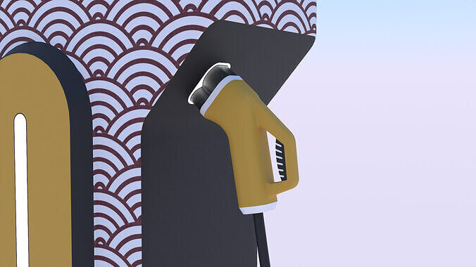 EV charger XIX PBR 3D model 5