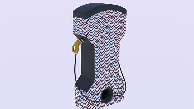 EV charger XIX PBR 3D model 4