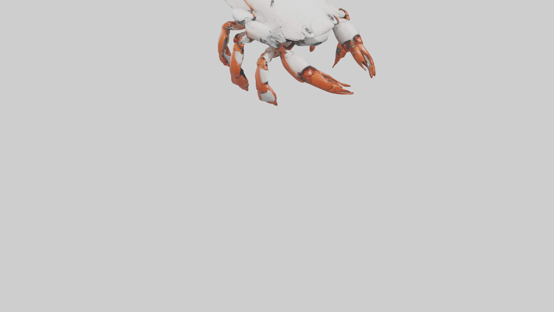 Robot version of a crab model Low-poly 3D model_7