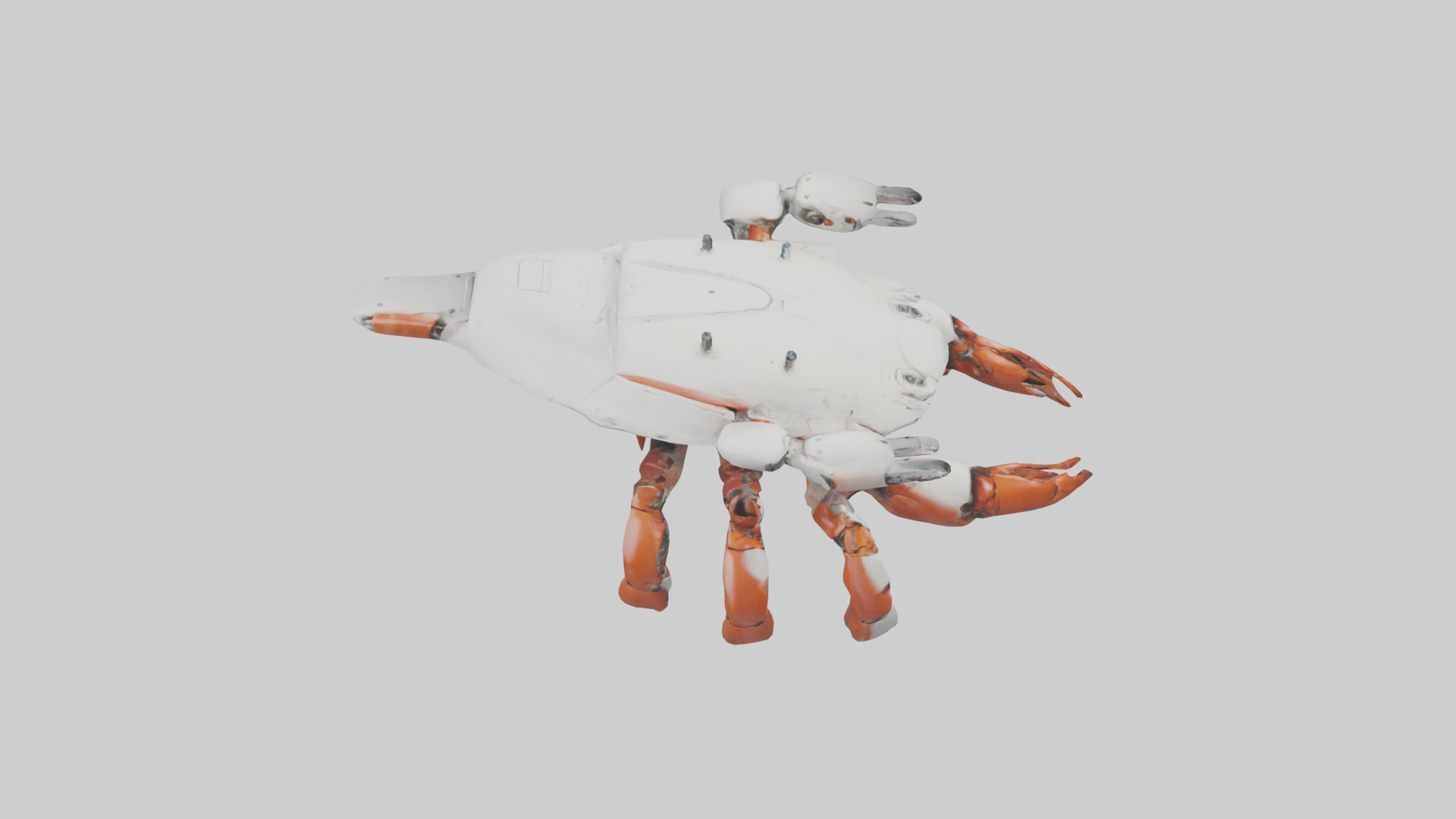 Robot version of a crab model Low-poly 3D model_18