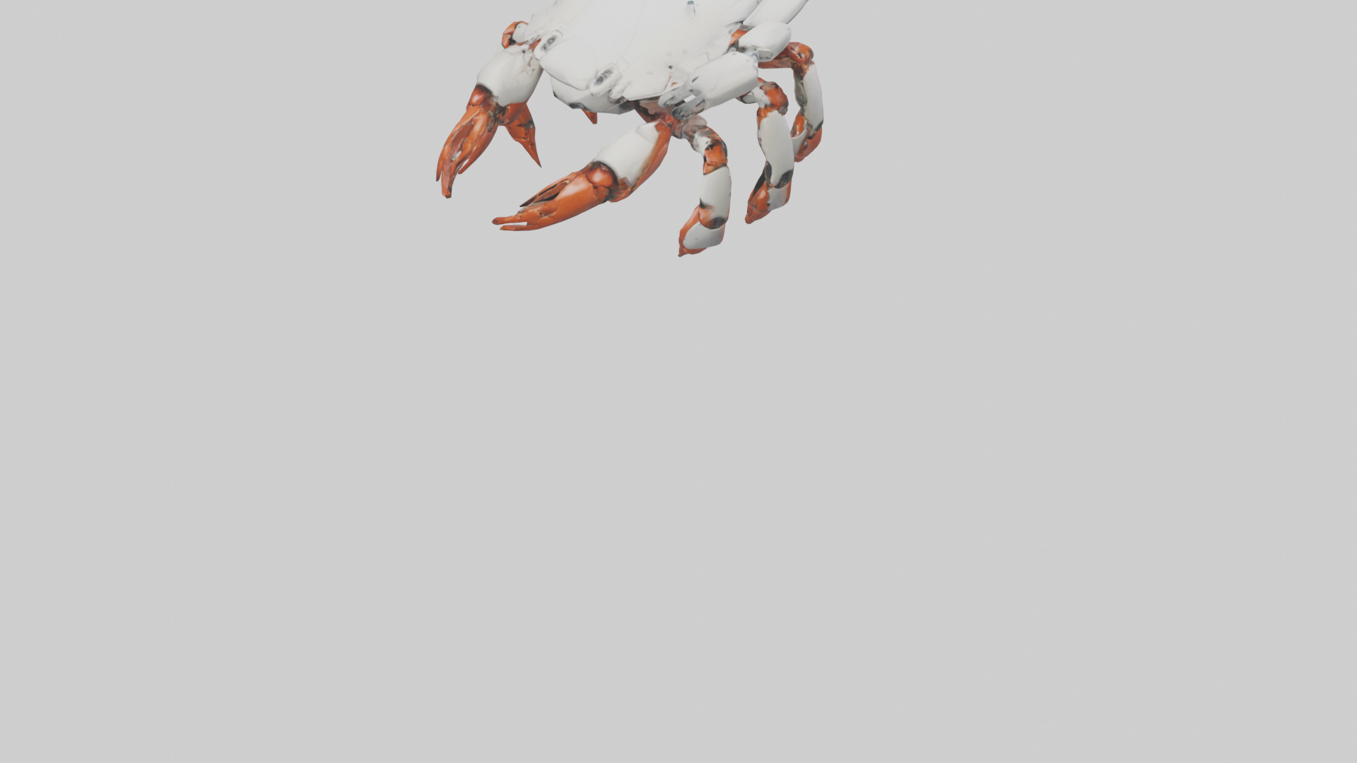 Robot version of a crab model Low-poly 3D model_6