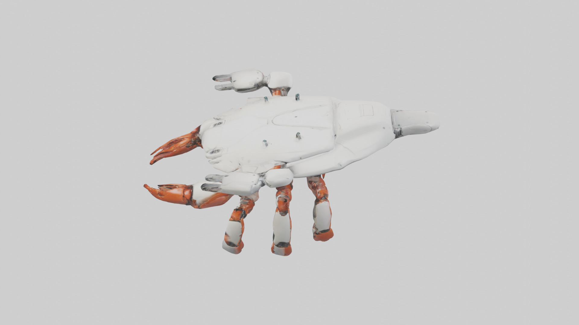 Robot version of a crab model Low-poly 3D model_17