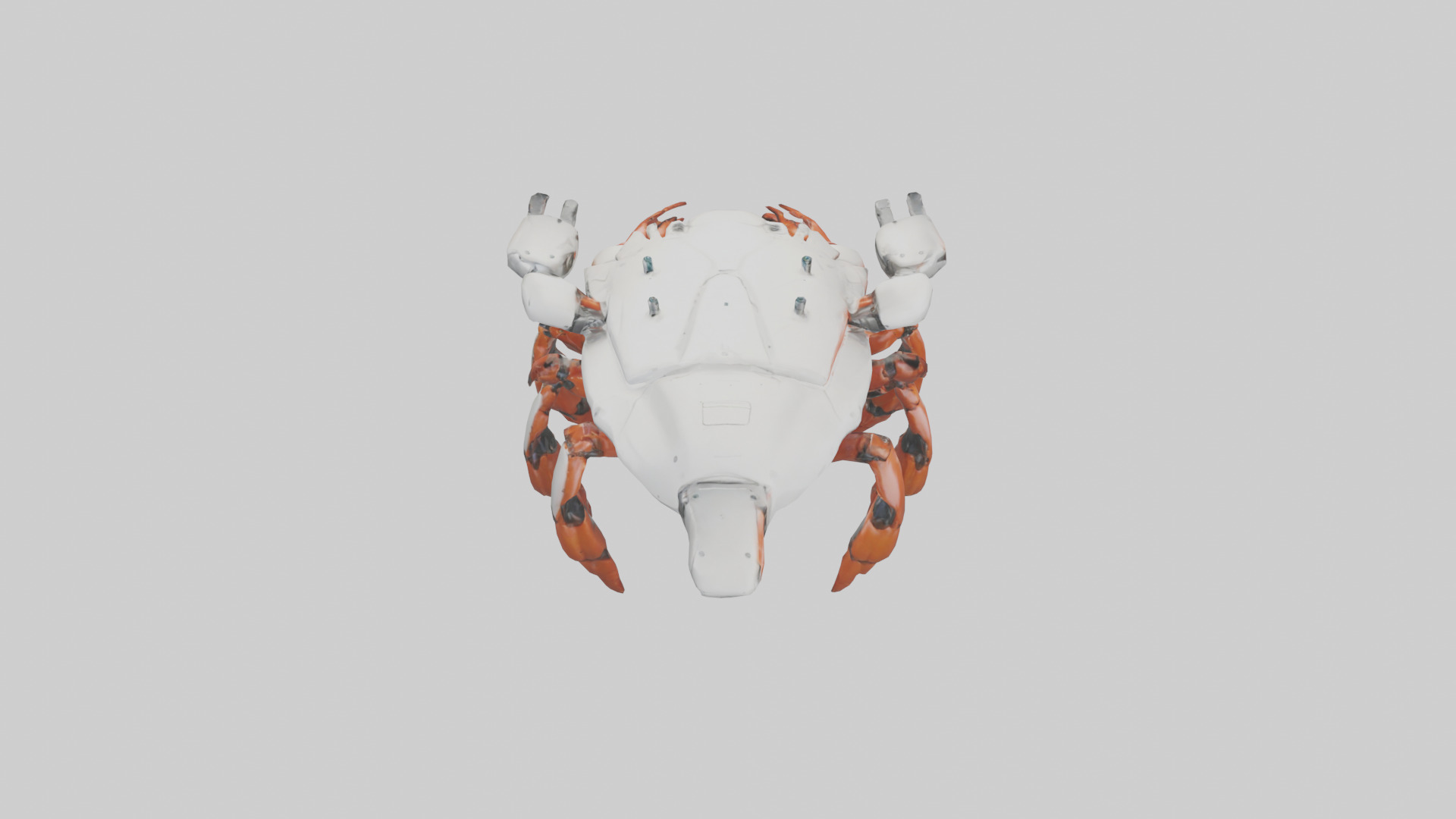 Robot version of a crab model Low-poly 3D model_15