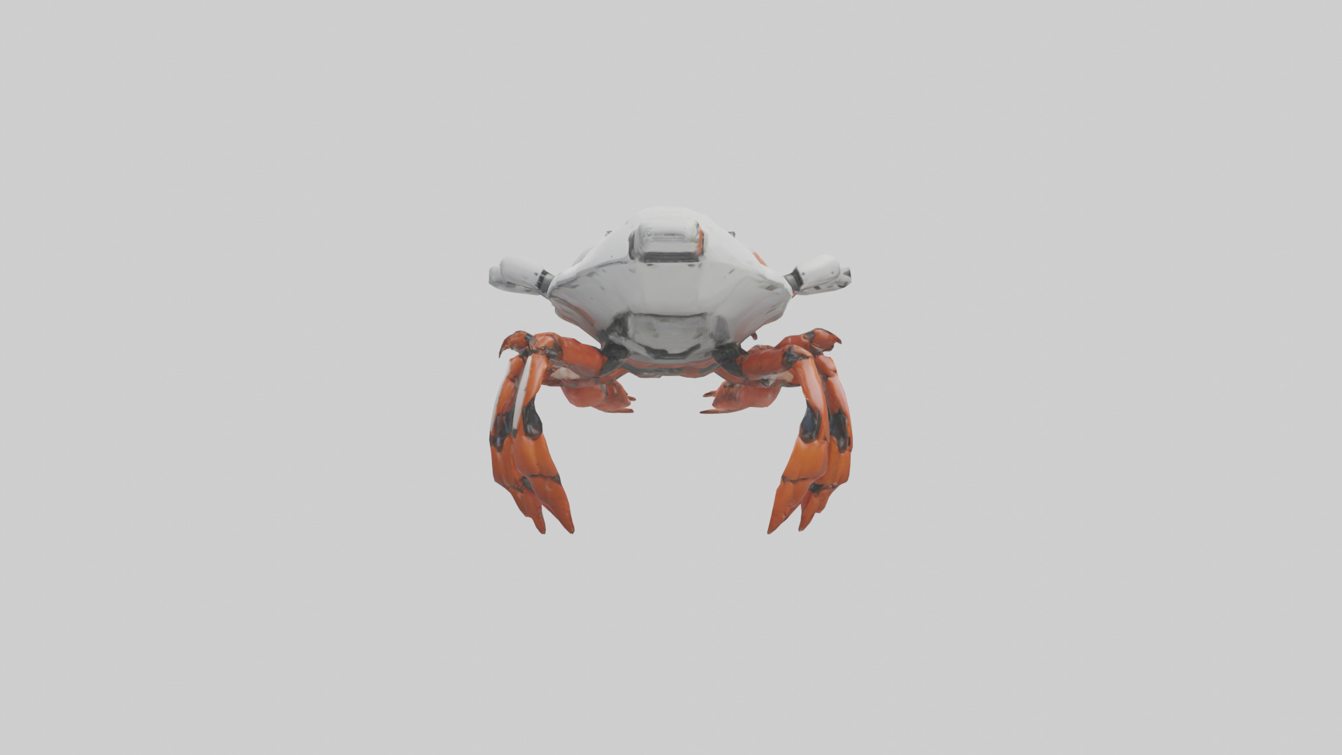 Robot version of a crab model Low-poly 3D model_1