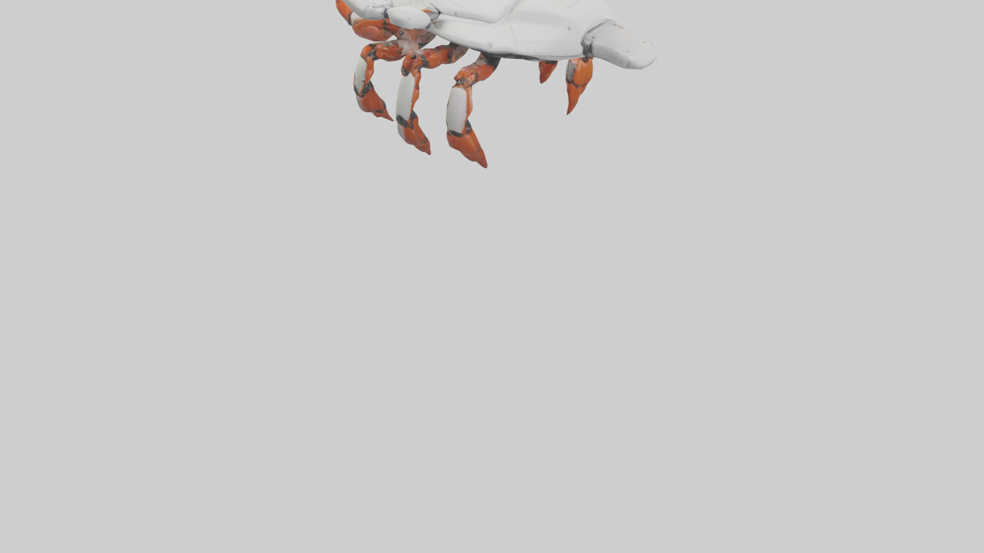 Robot version of a crab model Low-poly 3D model_4