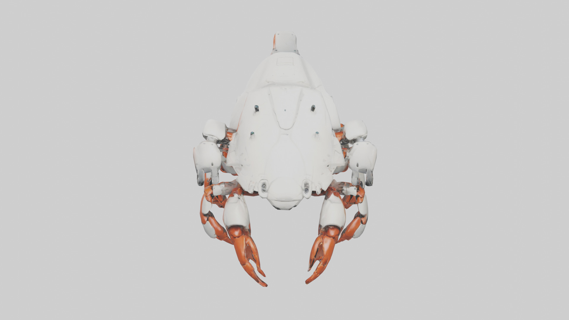 Robot version of a crab model Low-poly 3D model_16