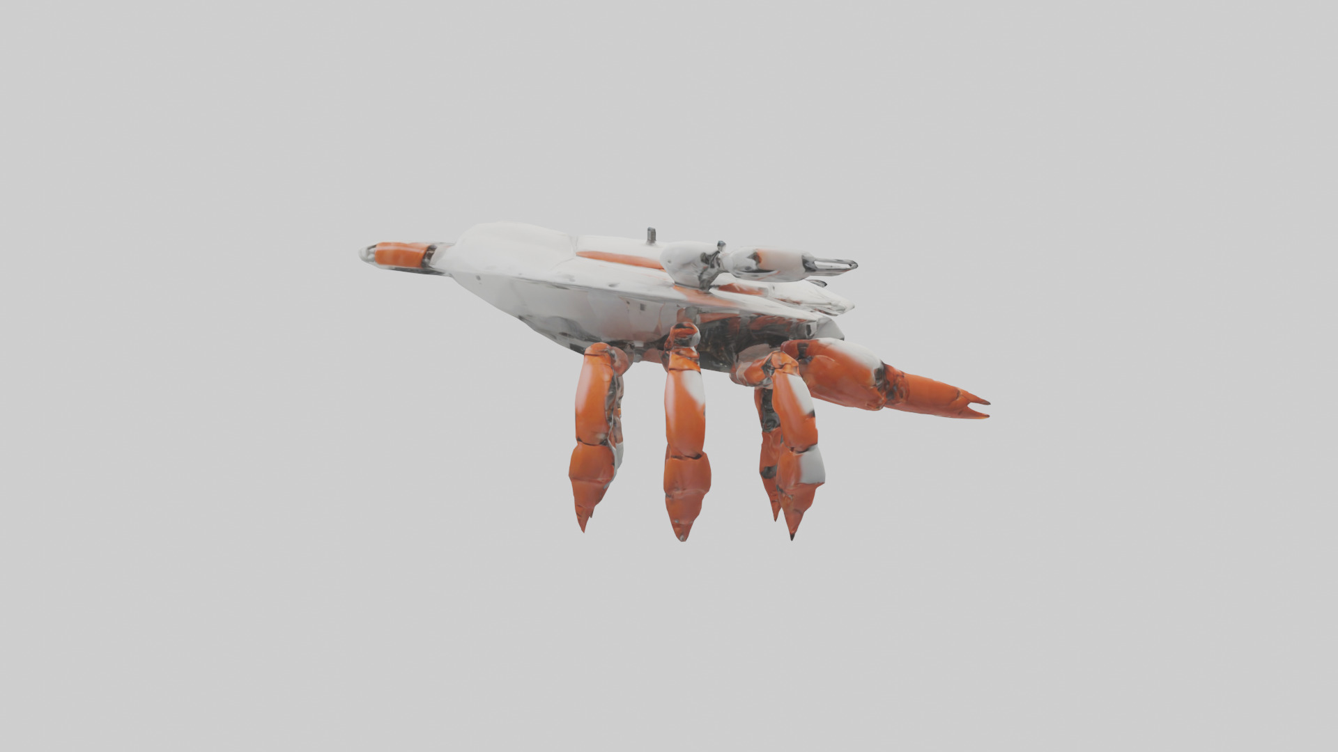 Robot version of a crab model Low-poly 3D model_13