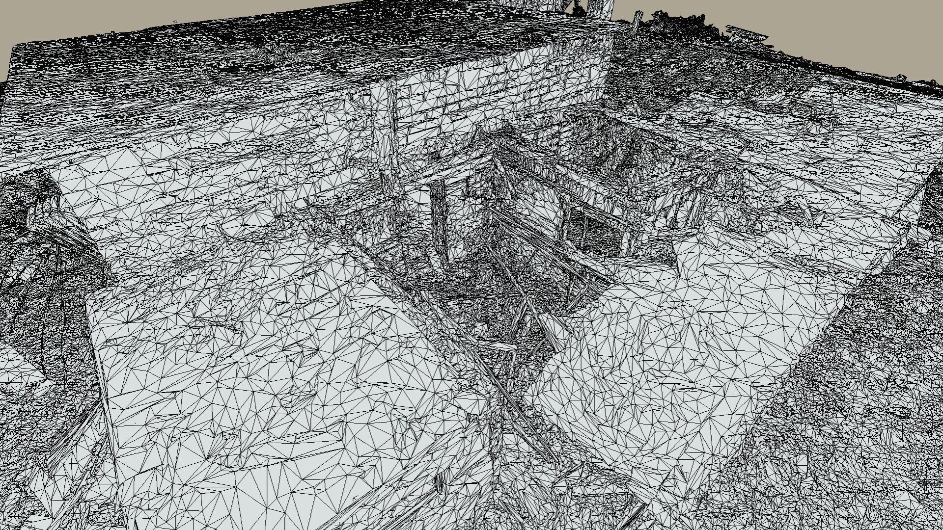 Burnt ruin of a commercial building 3D model_20