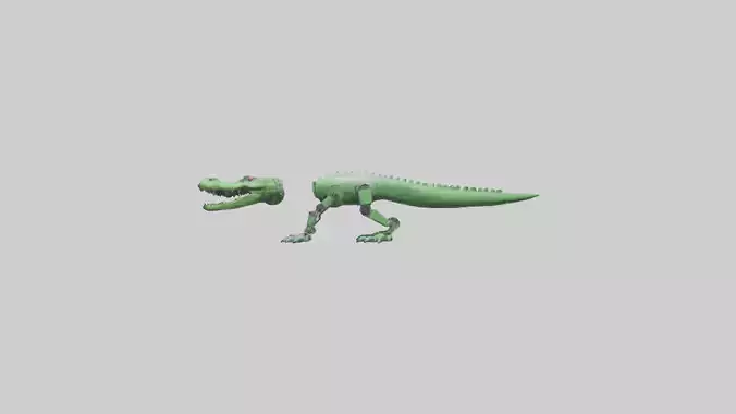 Robot version of a crocodile model