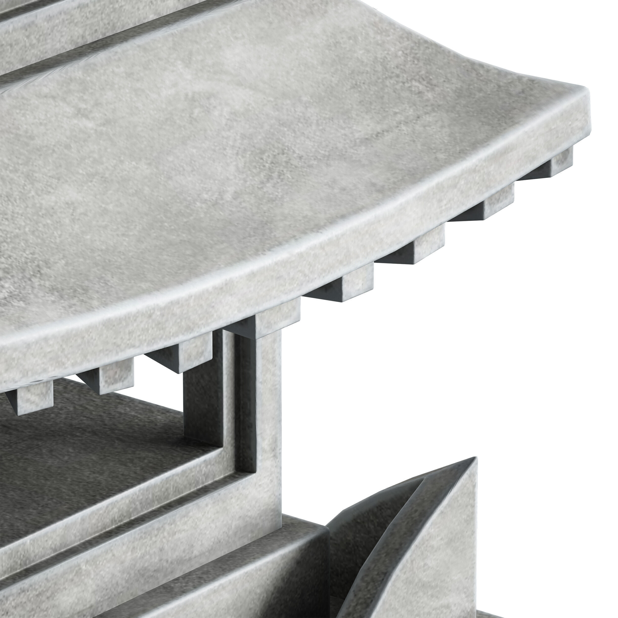 Stone Pagoda Japanese Garden Lantern Tower 3D model_19