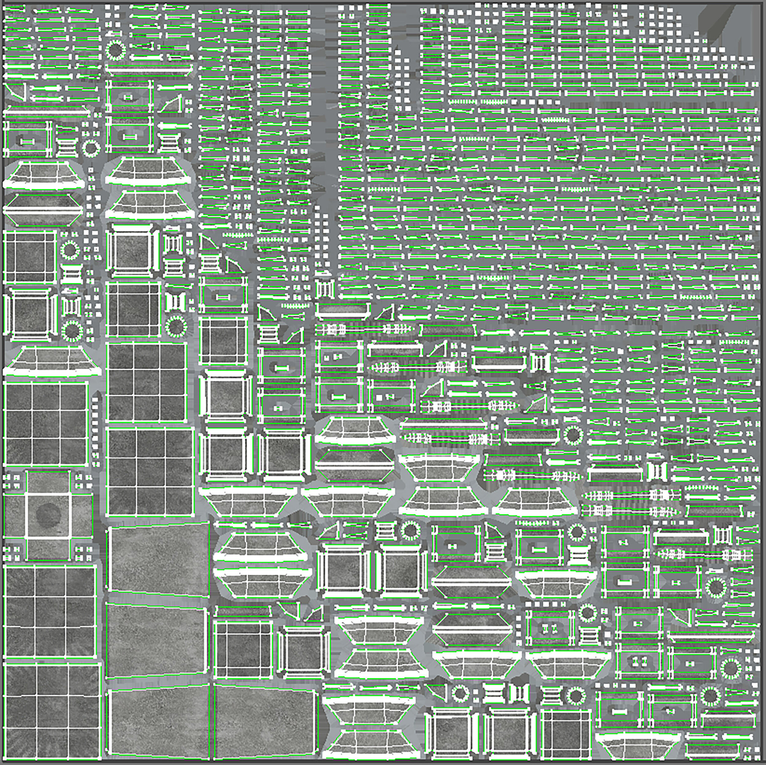 Stone Pagoda Japanese Garden Lantern Tower 3D model_21