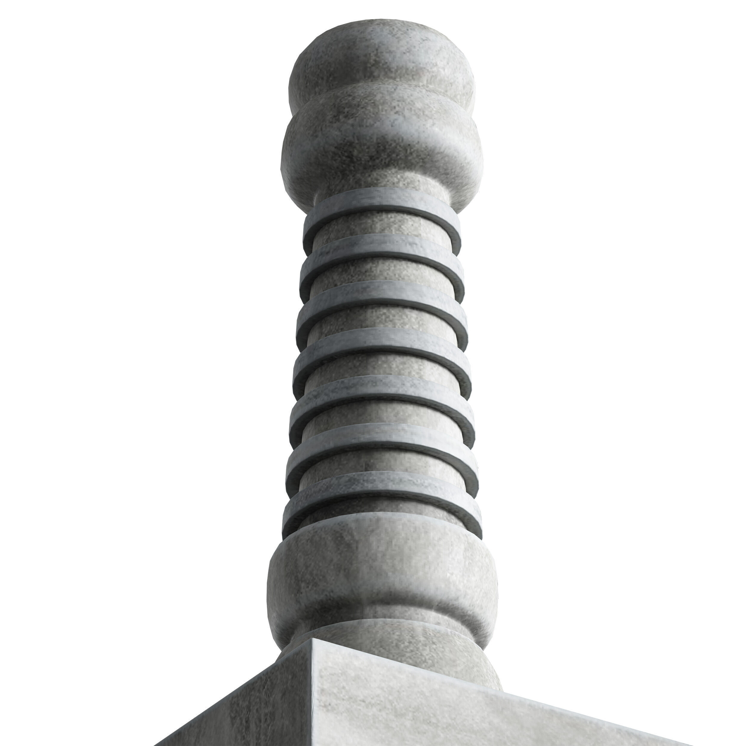 Stone Pagoda Japanese Garden Lantern Tower 3D model_16