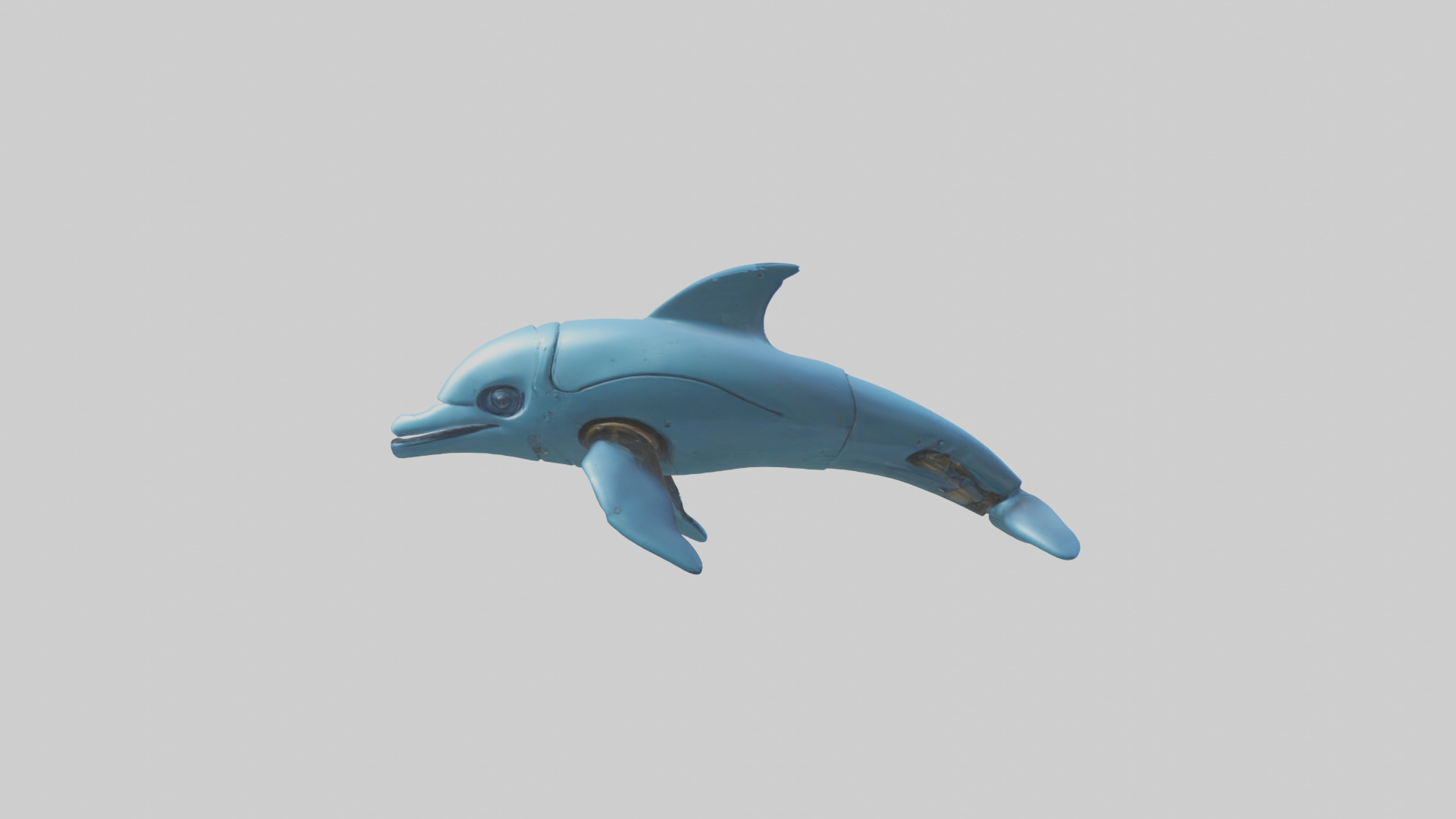 Robot version of a dolphin model Low-poly 3D model_13