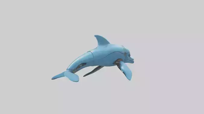 Robot version of a dolphin model
