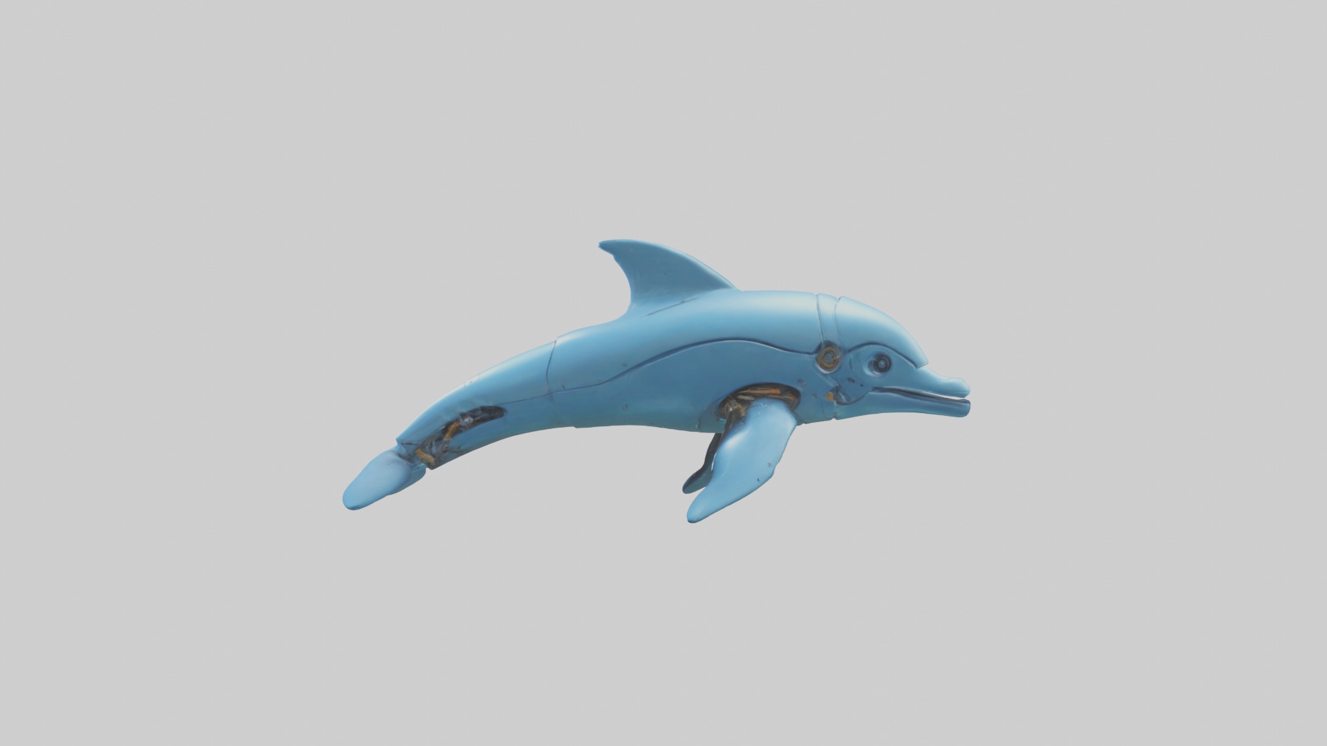 Robot version of a dolphin model Low-poly 3D model_12
