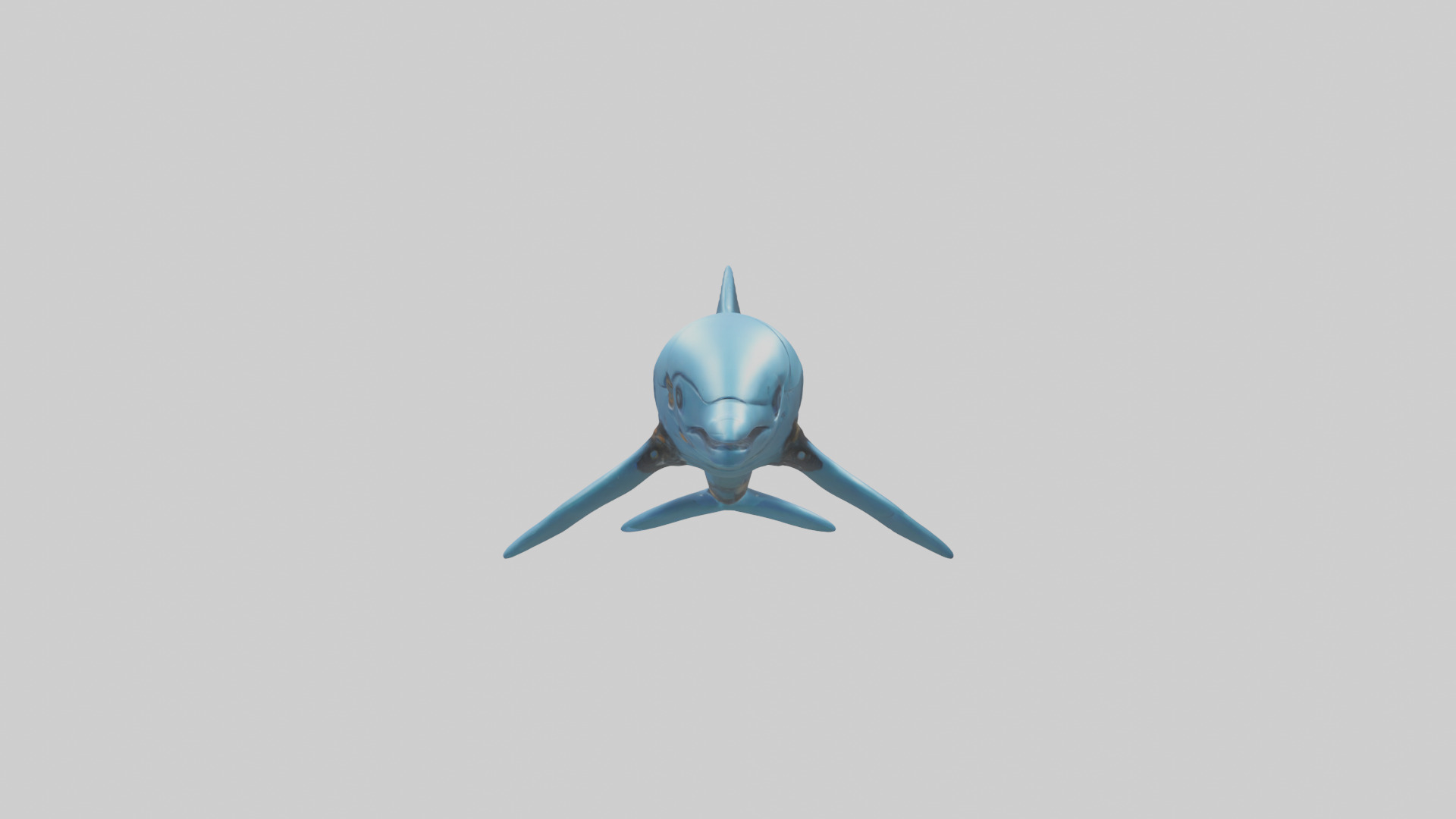 Robot version of a dolphin model Low-poly 3D model_1