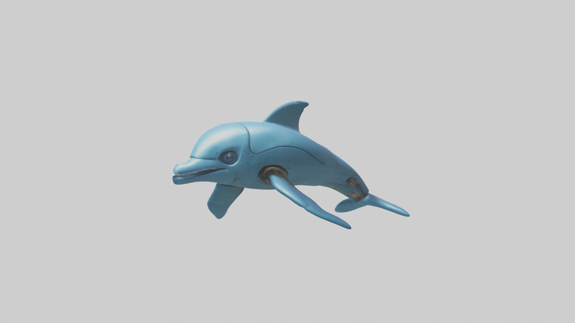 Robot version of a dolphin model Low-poly 3D model_3