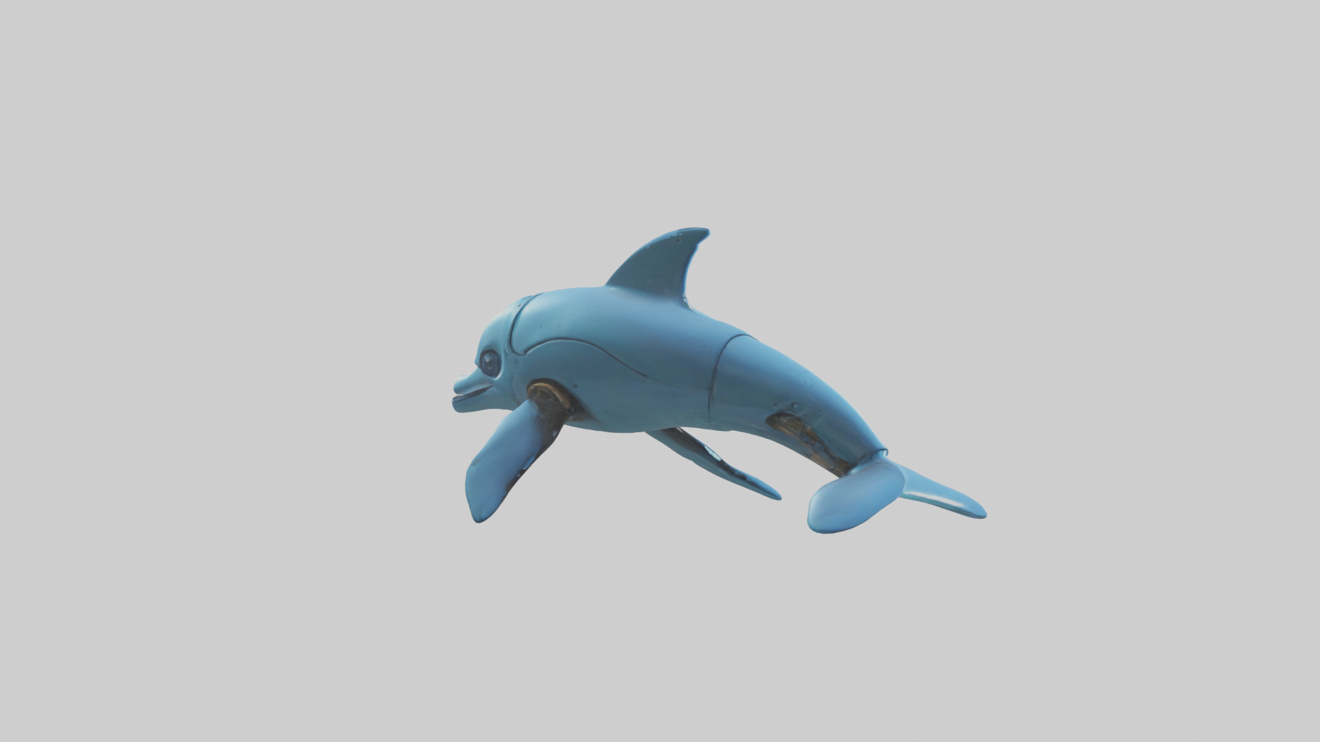 Robot version of a dolphin model Low-poly 3D model_11