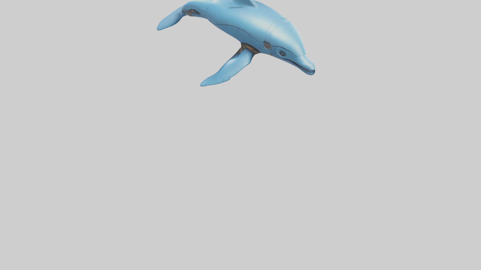 Robot version of a dolphin model Low-poly 3D model_4