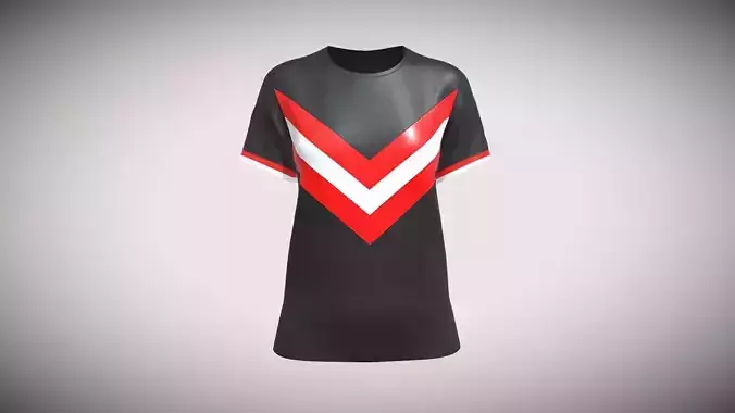 Girls Red And Black Tops In Low Poly