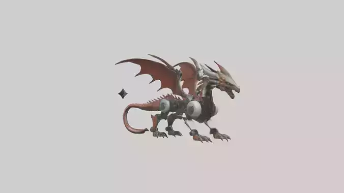 Robot version of a dragon model