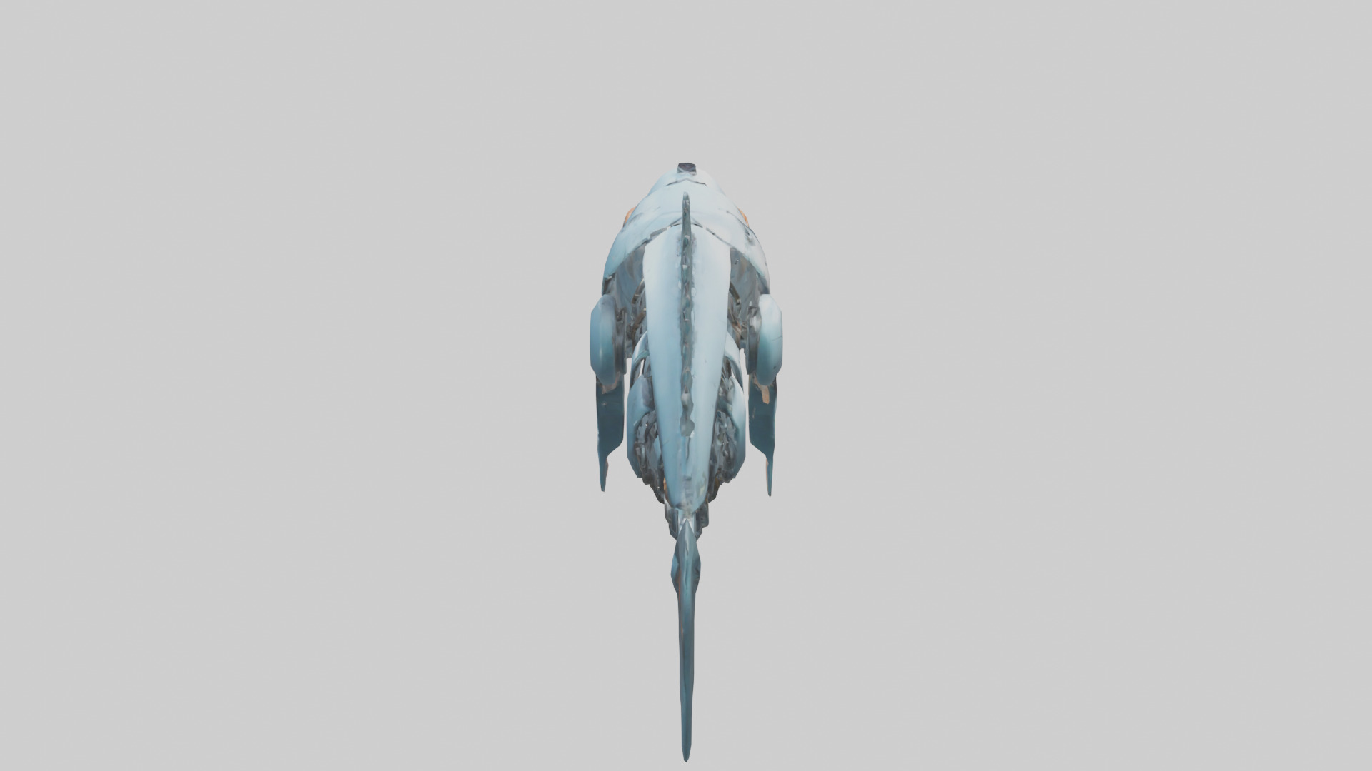 Robot version of a fish model Low-poly 3D model_15