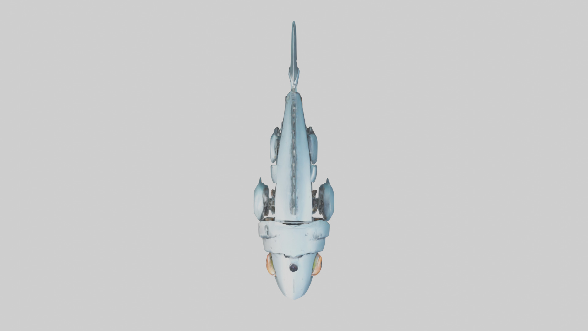 Robot version of a fish model Low-poly 3D model_14