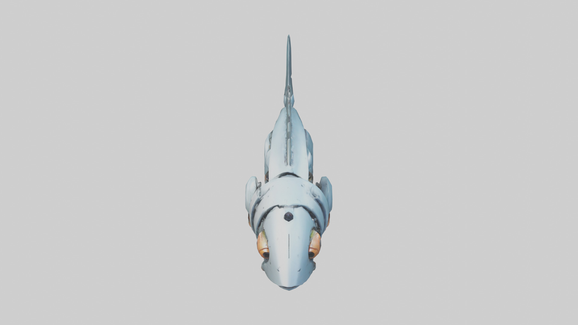Robot version of a fish model Low-poly 3D model_16
