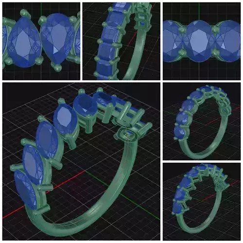 Engagement Half Eternity Rings