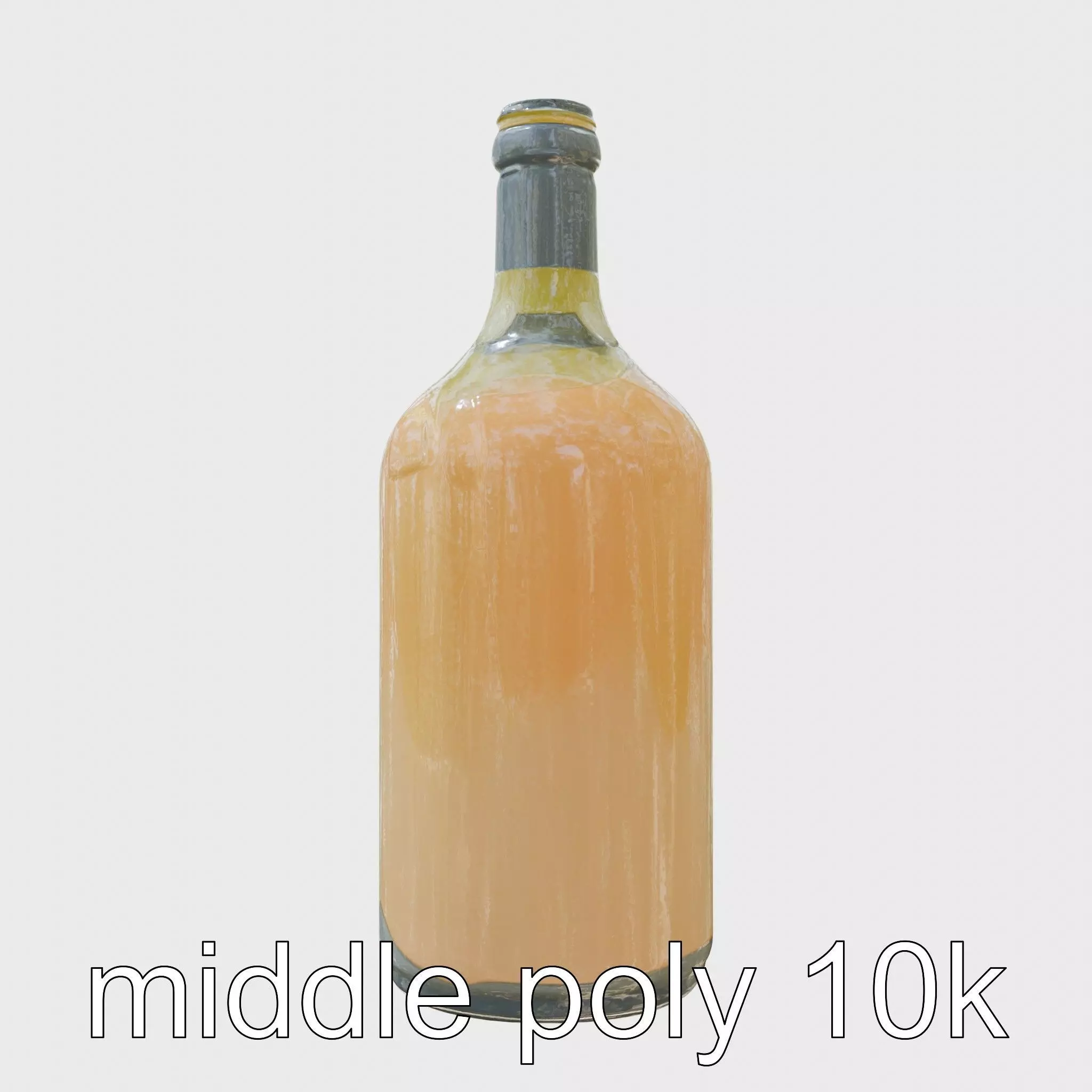 Elegant Wine Bottle Design Low-poly 3D model