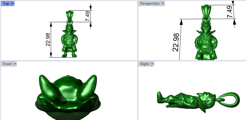 Vampire Pendant 3D print model_25