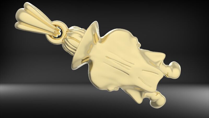 Vampire Pendant 3D print model_9