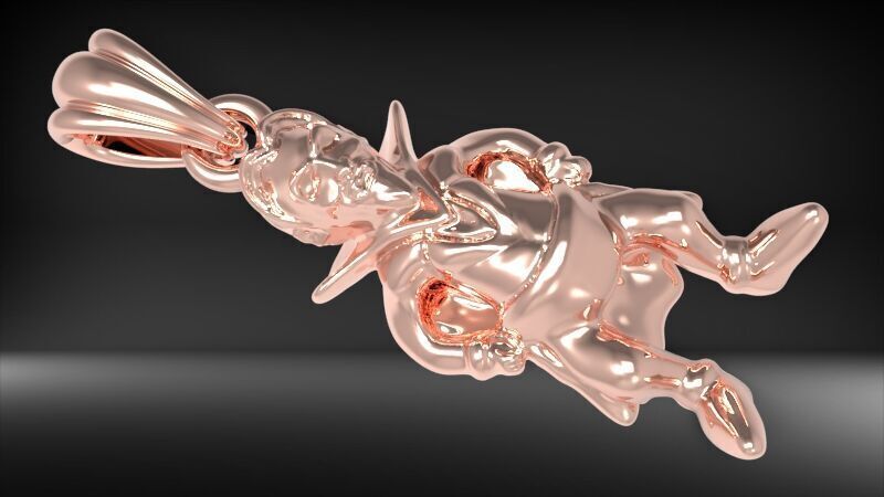 Vampire Pendant 3D print model_16