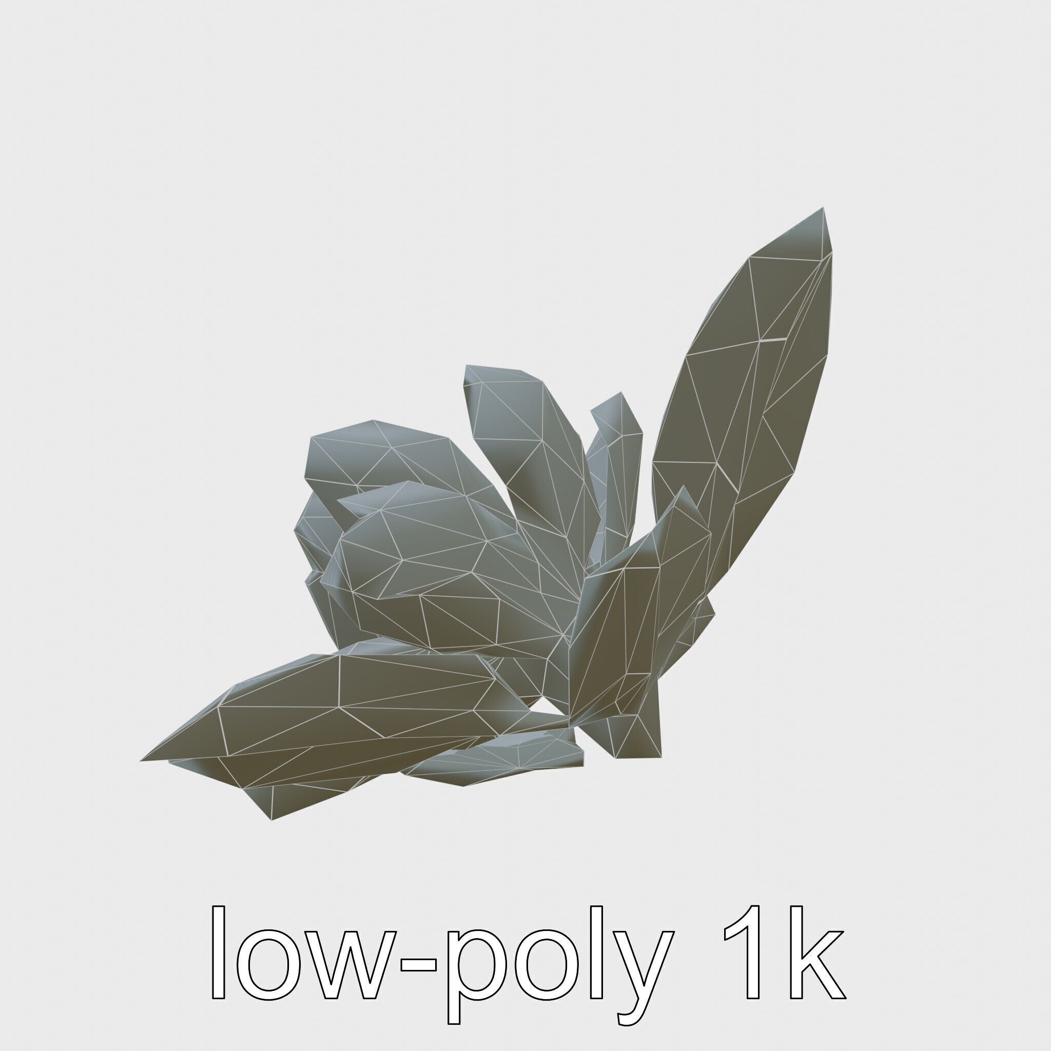 Photorealistic Begonia Flower with Leaves 3D Model Low-poly 3D model_10