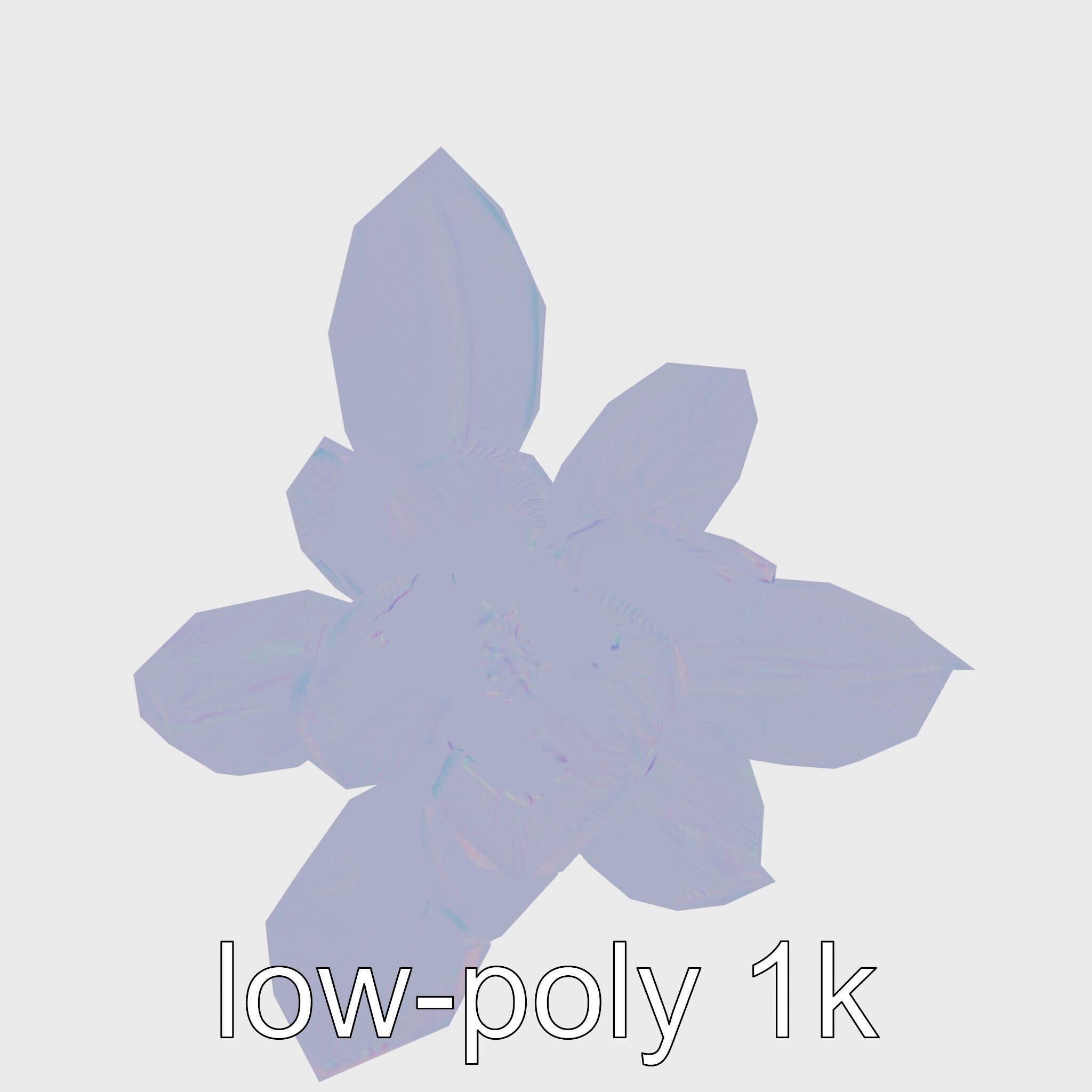 Photorealistic Begonia Flower with Leaves 3D Model Low-poly 3D model_24