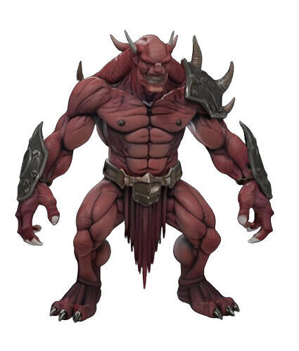 Soldier Mutant Monster Low-poly 3D model
