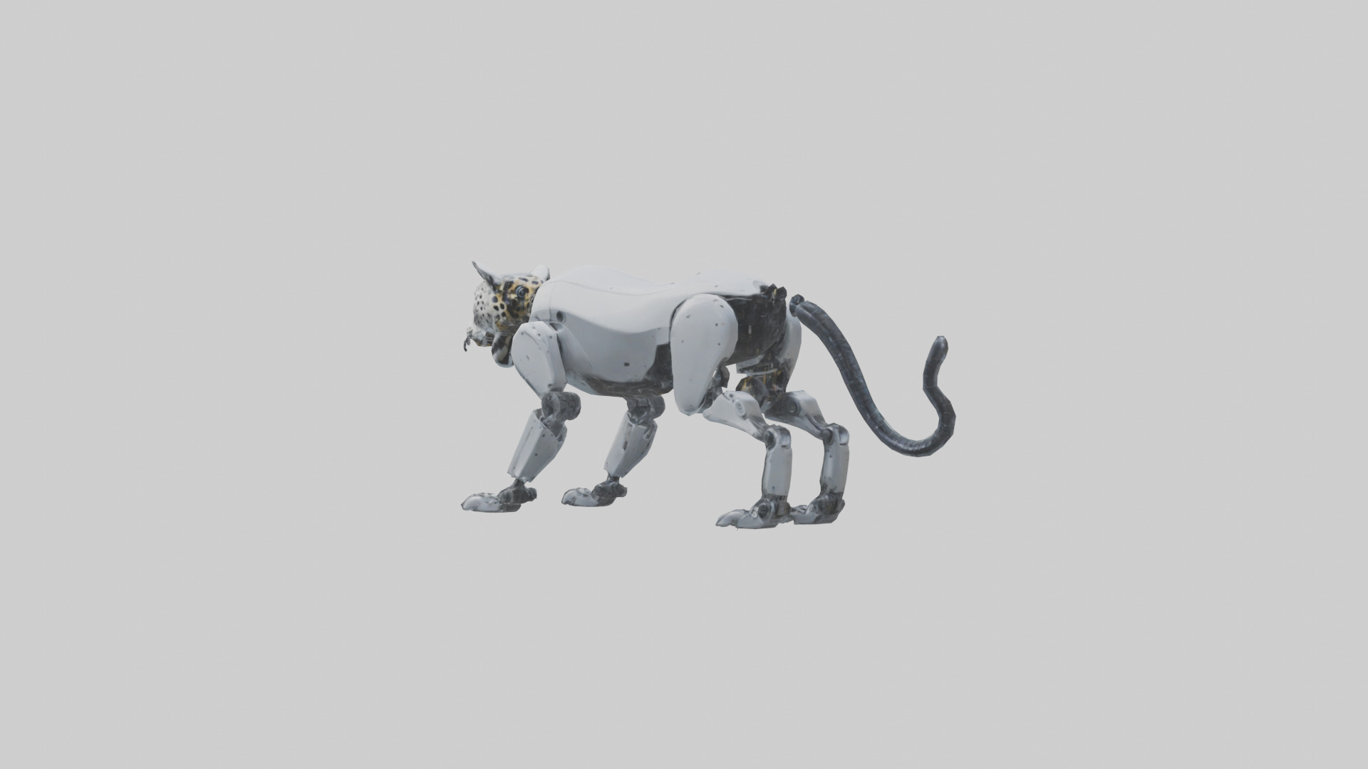 Robot version of a jaguar model 3D model_2
