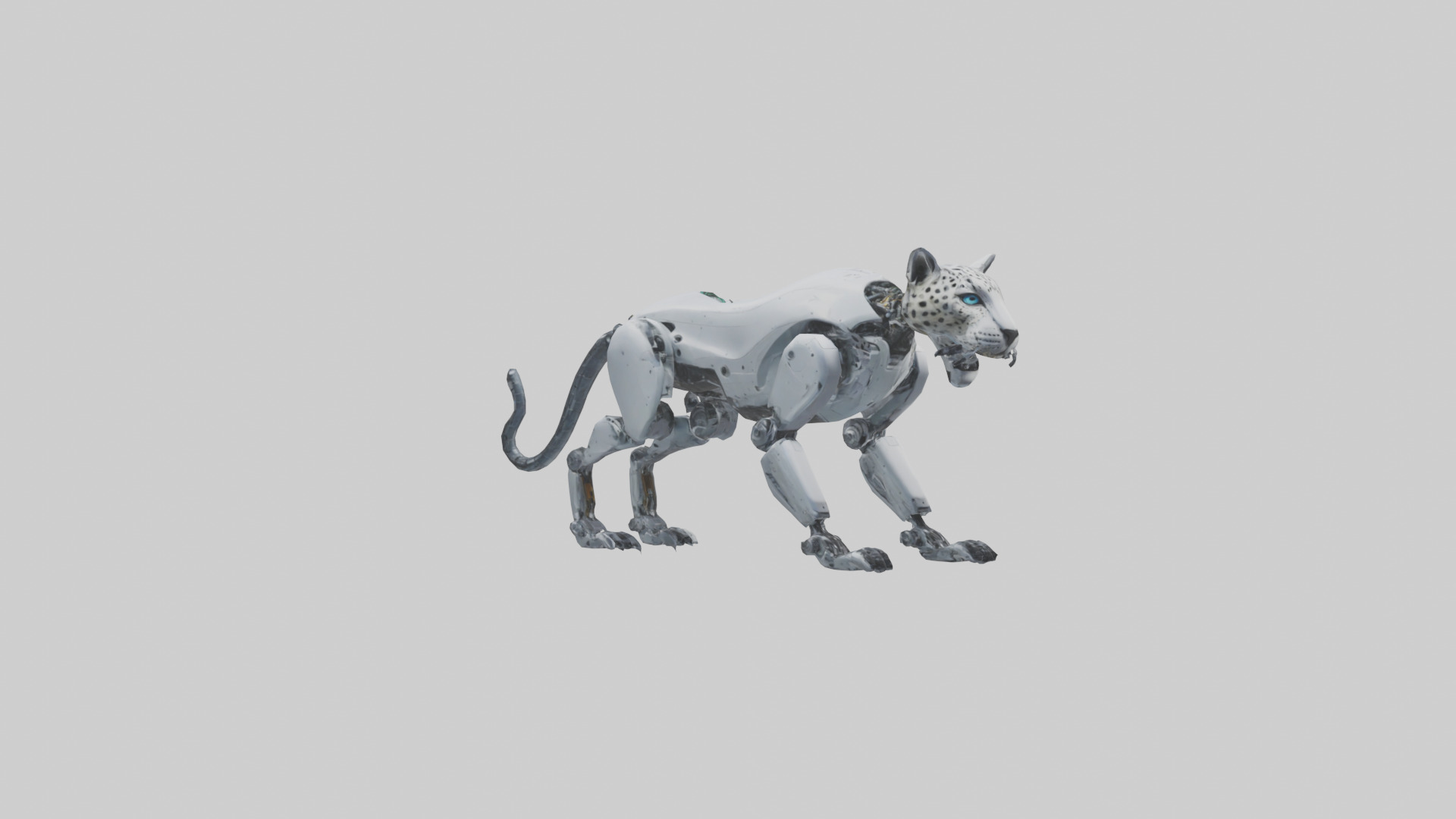 Robot version of a jaguar model 3D model_11