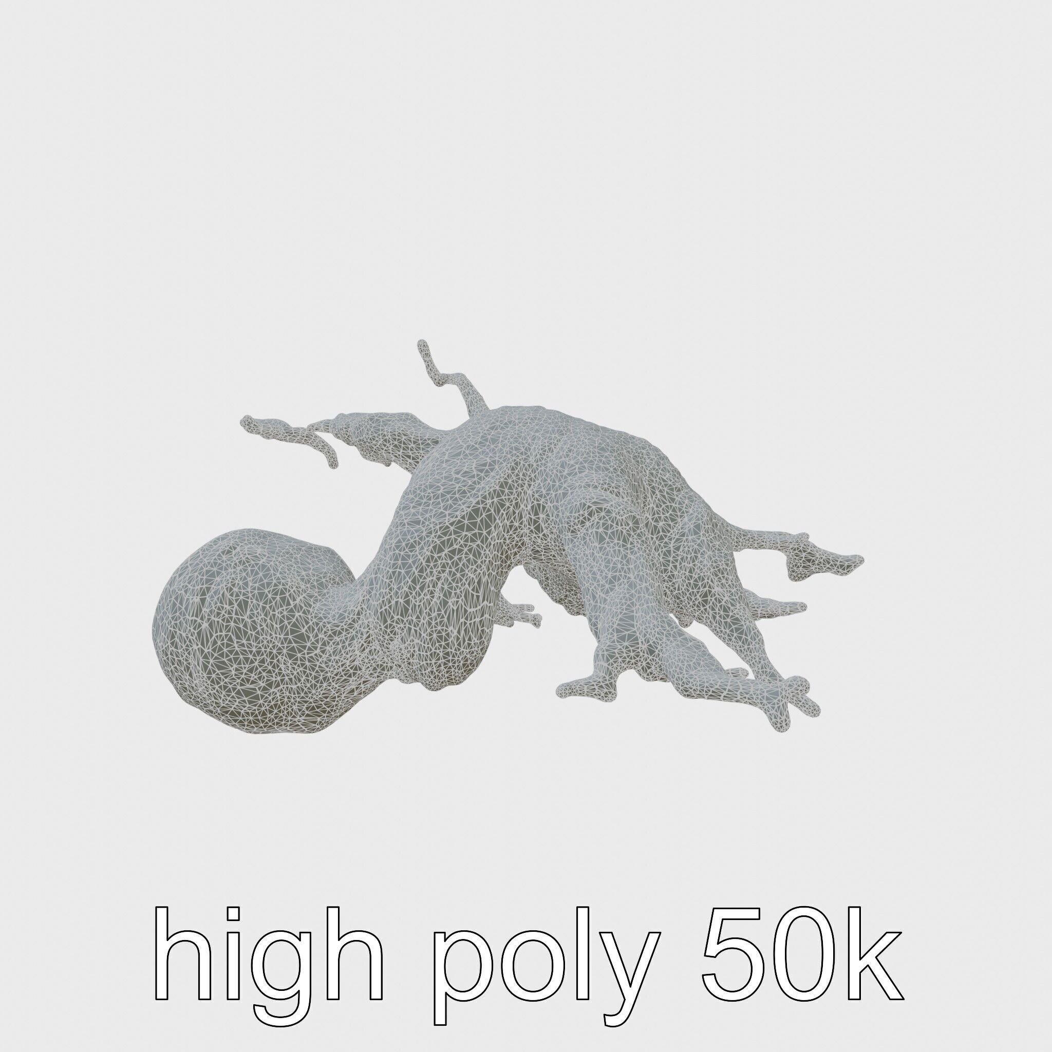 Dead Tree Branch and Trunk 3D Model Low-poly 3D model_23