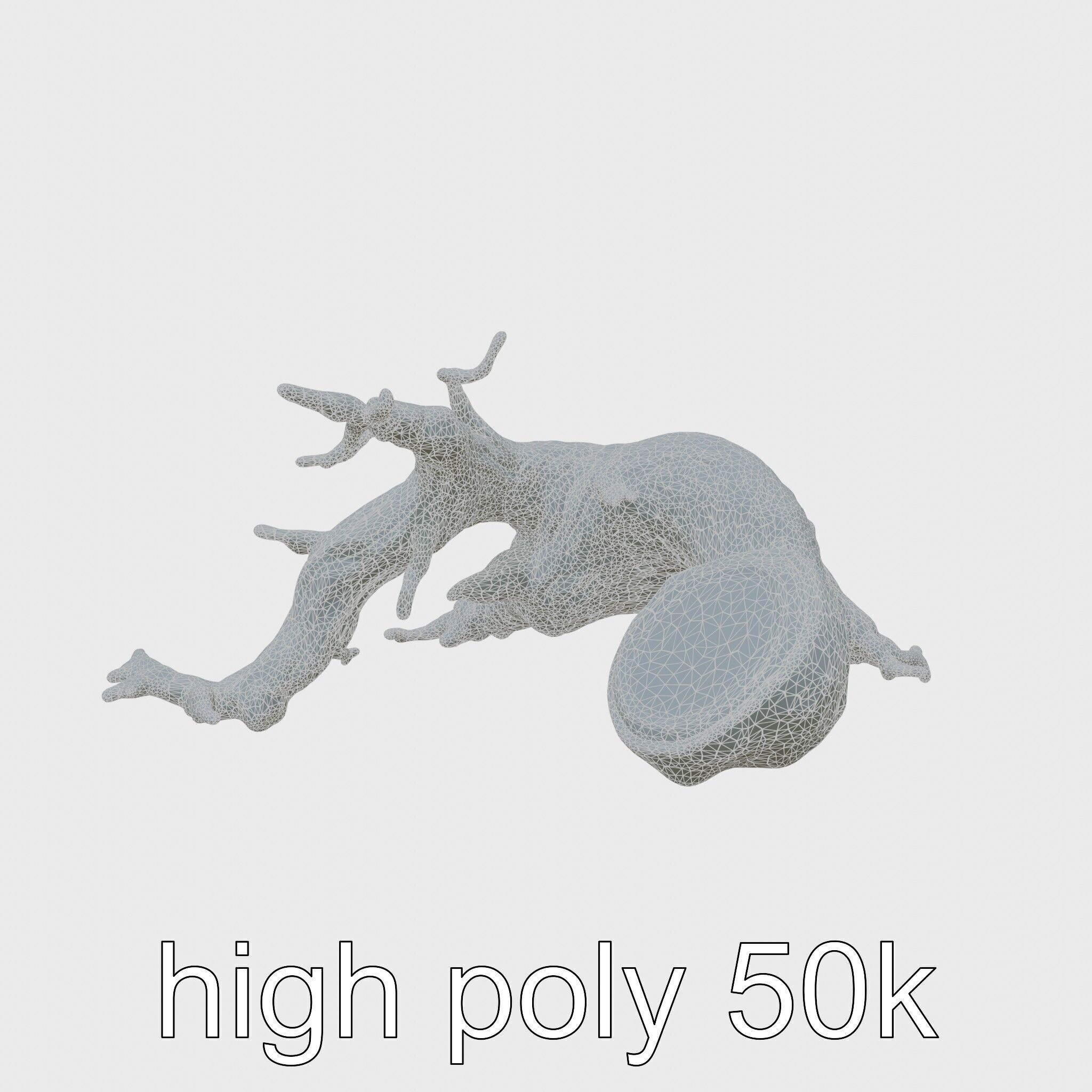 Dead Tree Branch and Trunk 3D Model Low-poly 3D model_8