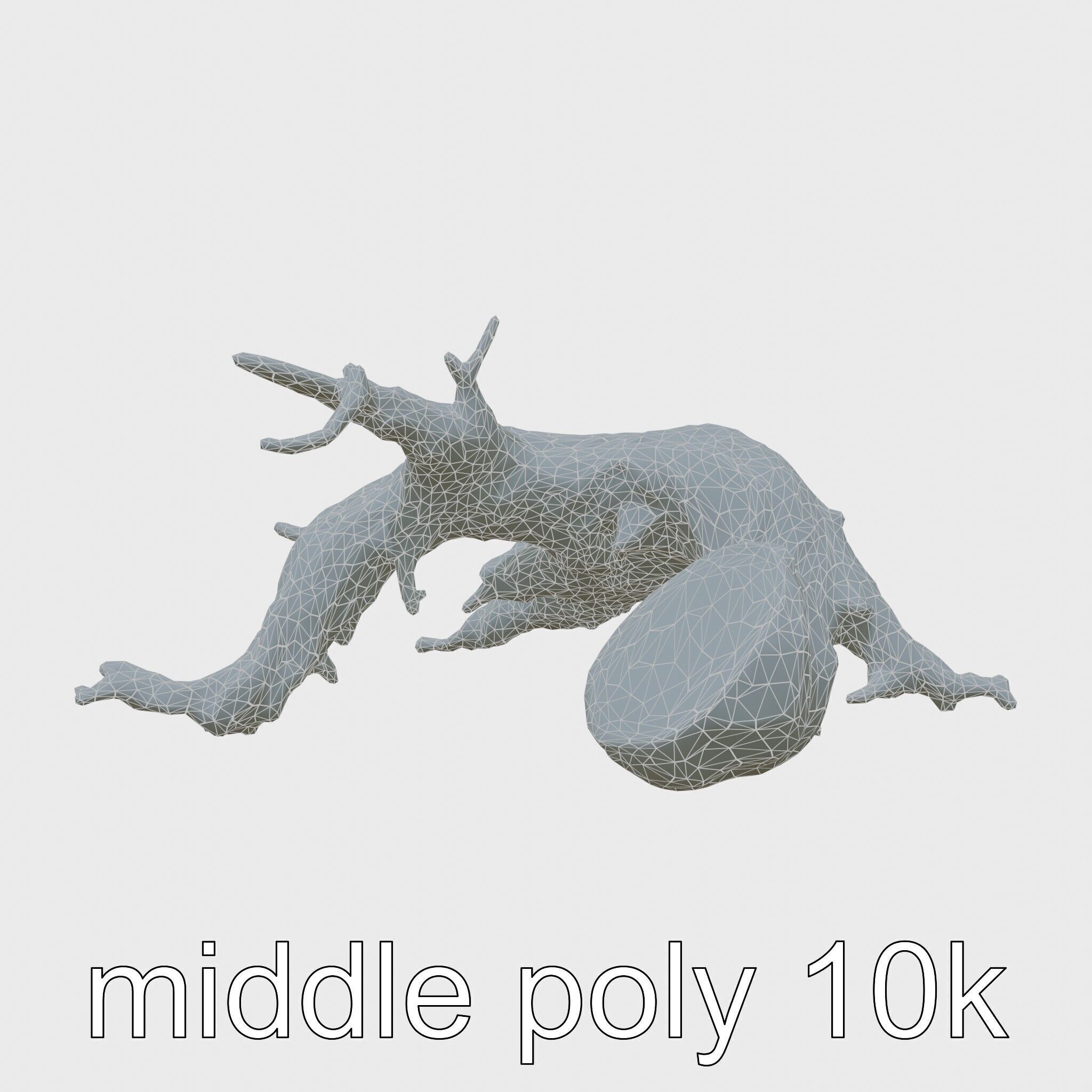 Dead Tree Branch and Trunk 3D Model Low-poly 3D model_9