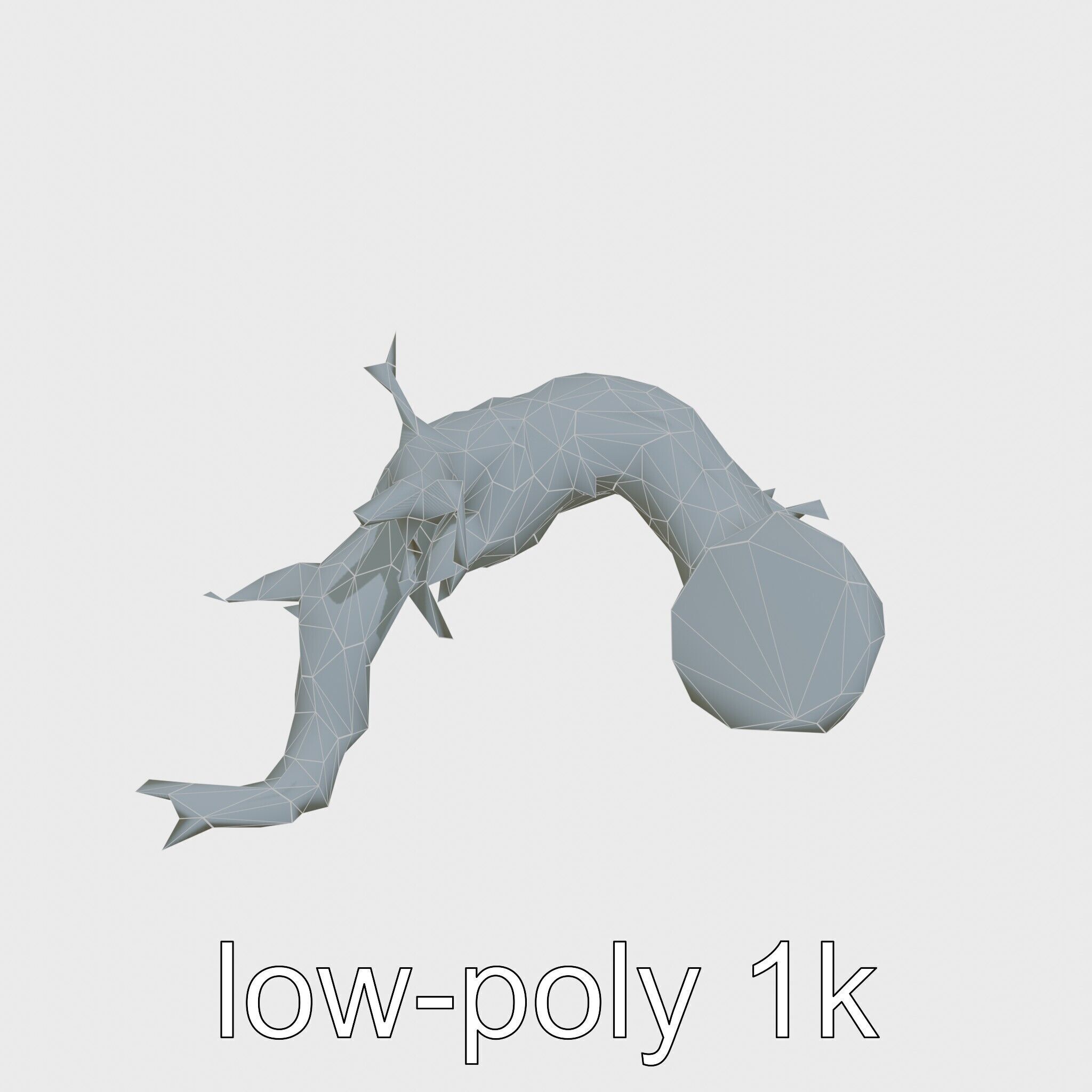 Dead Tree Branch and Trunk 3D Model Low-poly 3D model_17