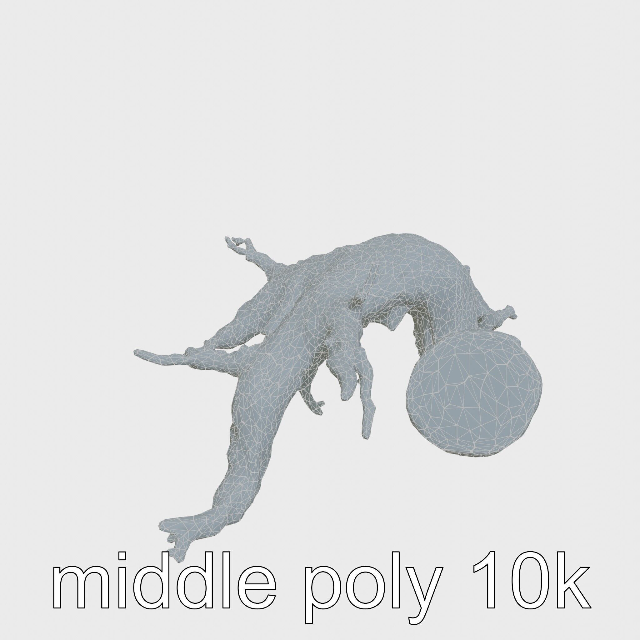 Dead Tree Branch and Trunk 3D Model Low-poly 3D model_28