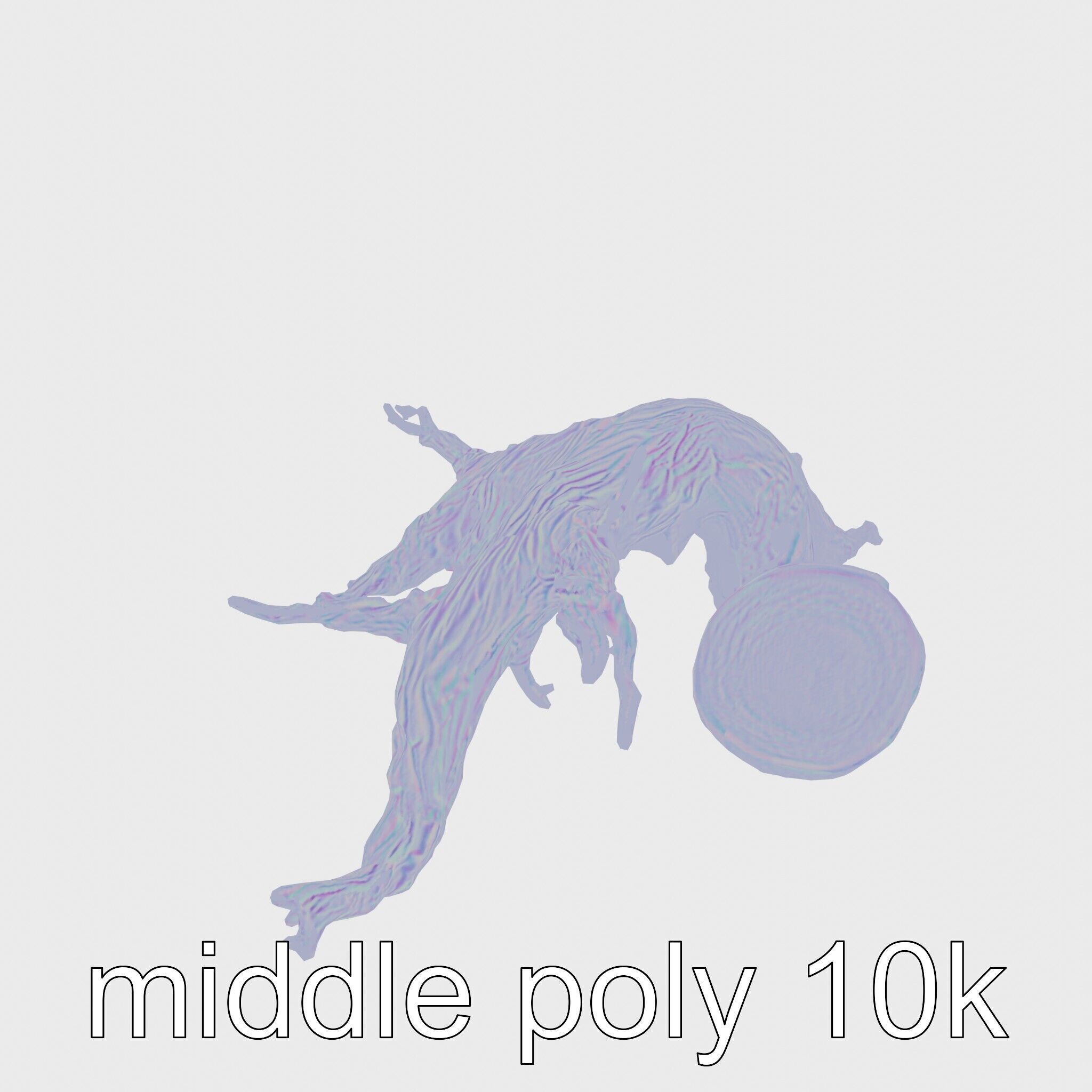 Dead Tree Branch and Trunk 3D Model Low-poly 3D model_29