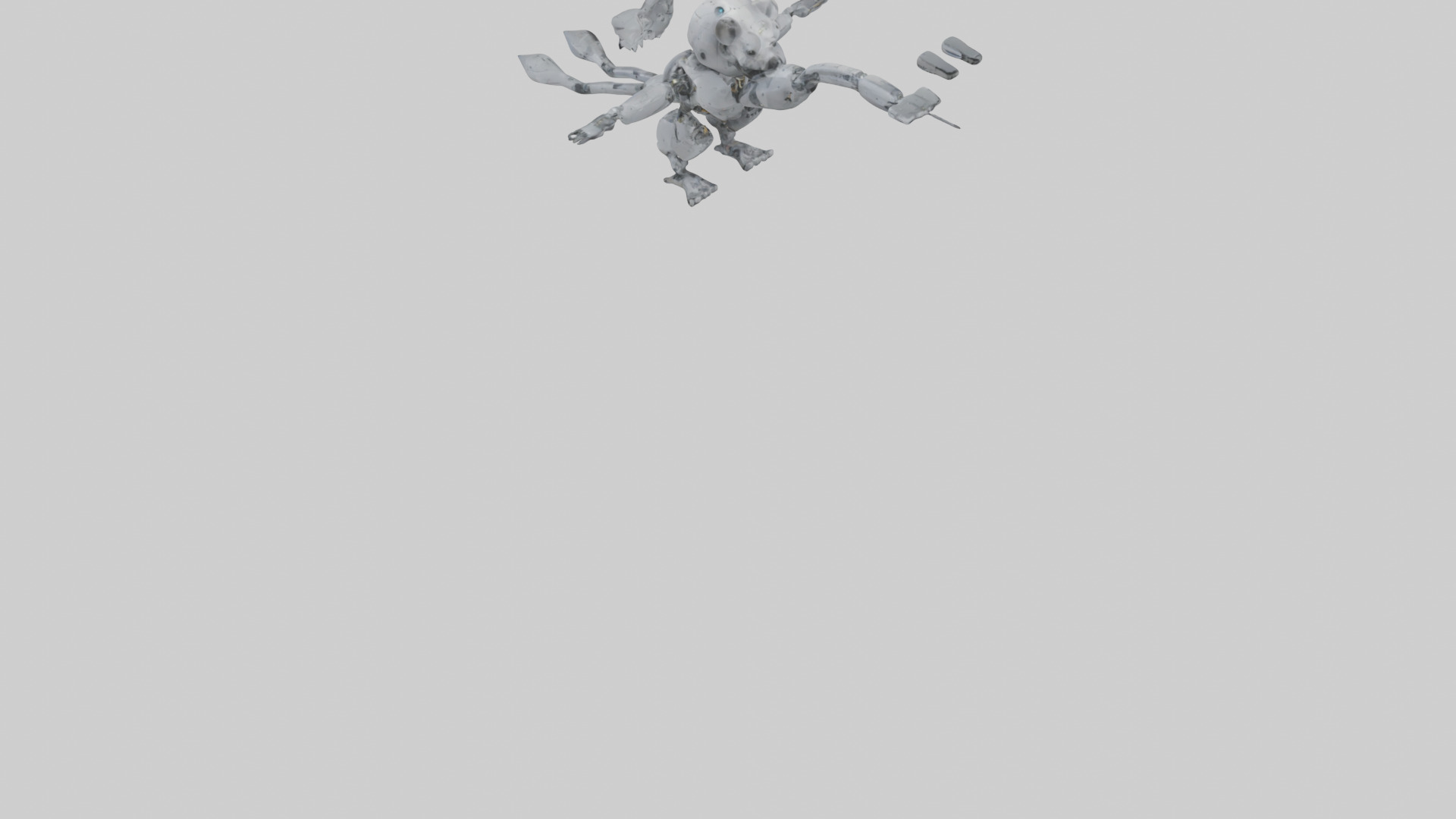 Robot version of a koala model 3D model_4