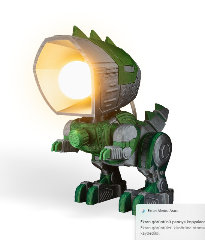 Mecha T-Rex - Table Lamp 3D print model_2