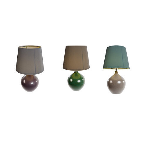 Ceramic Table Lamp - Procedural Textures 3D model